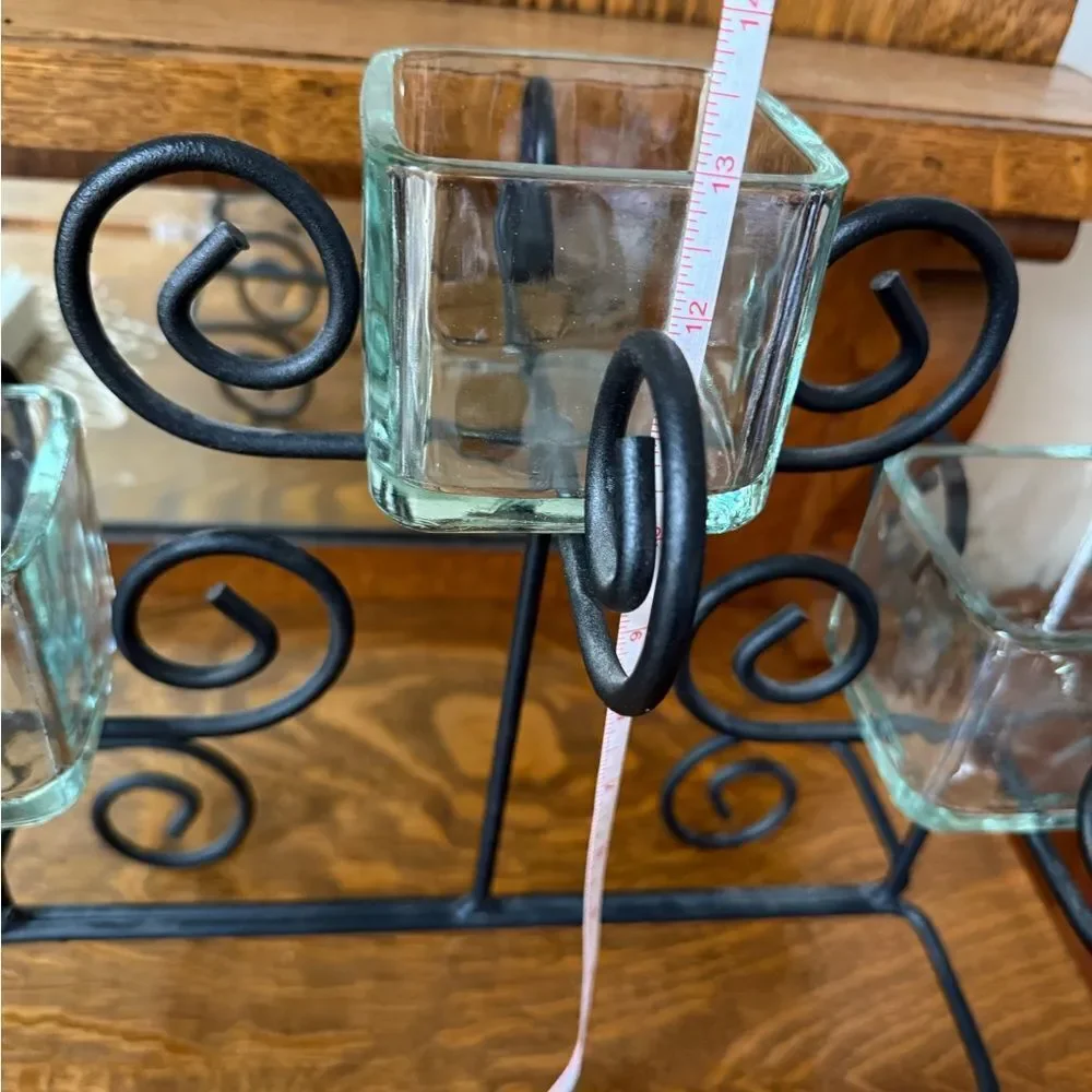 Southern Living Black Metal Candle Holder